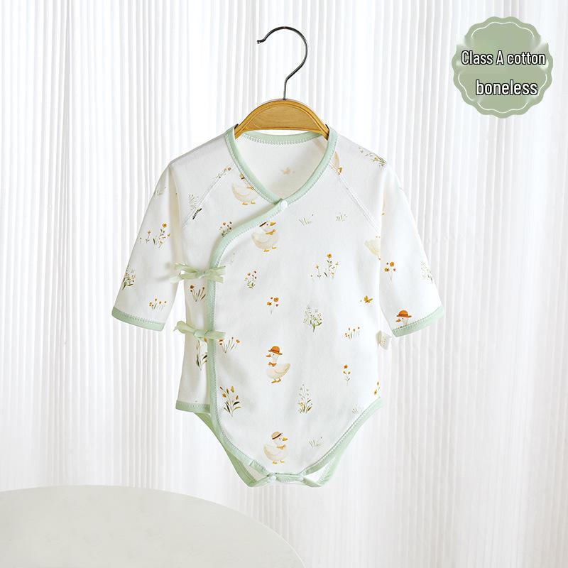 Baby-Spielanzug: Reiner Baumwoll-Langarm-Body für Neugeborene, geeignet für Frühling, Herbst und Sommer - Vier-Jahreszeiten-Kleidung