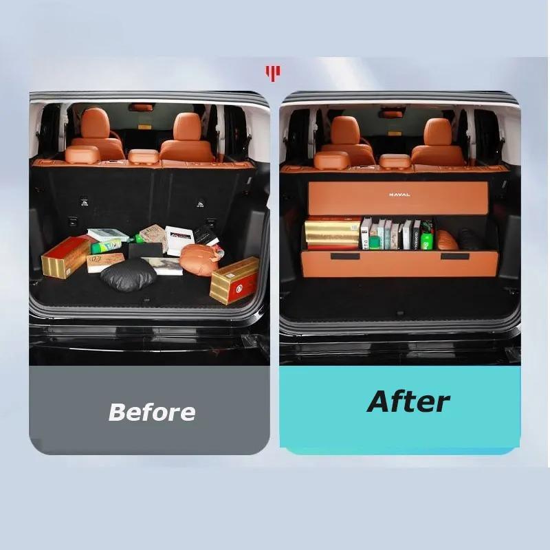 Rear Trunk Storage Cover For HAVAL H9 2024 2025 Car Trunk Storage Box Rear Tailgate Cargo Organizer Interior Accessories