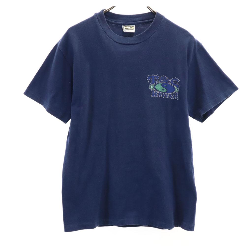 Town&Country 90s USA made old single stitch Back print Short sleeve T-shirt Men's Used