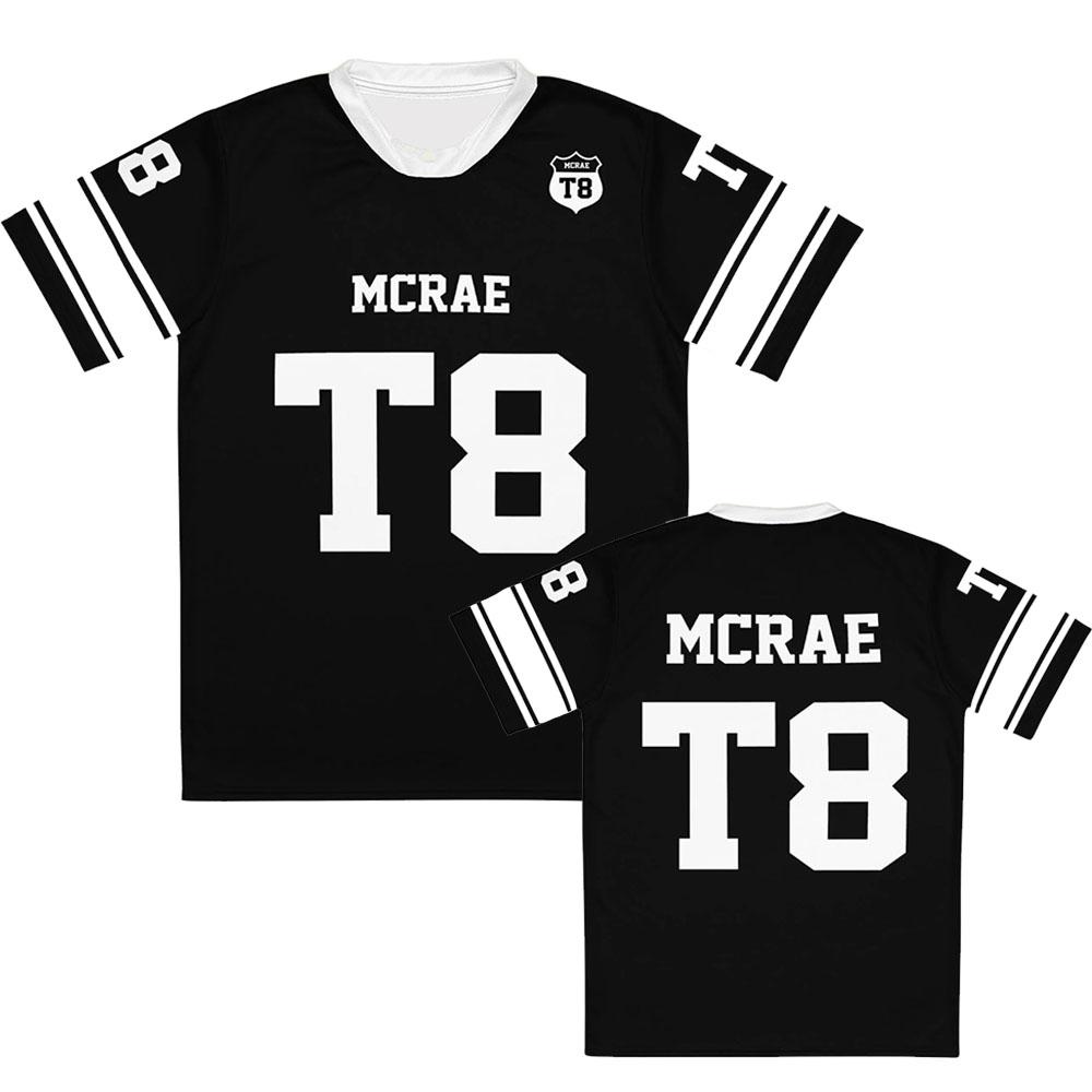 Tate McRae T8 Jersey Short Sleeve Cotton Loose Tshirts Unisex Streetwear Loose Casual Crew Neck T-shirt 3D Print Top