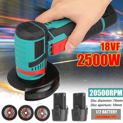 2500W Mini Brushless Angle Grinder Cordless Polishing Machine Diamond Cutter Rechargeable with Lithium Battery