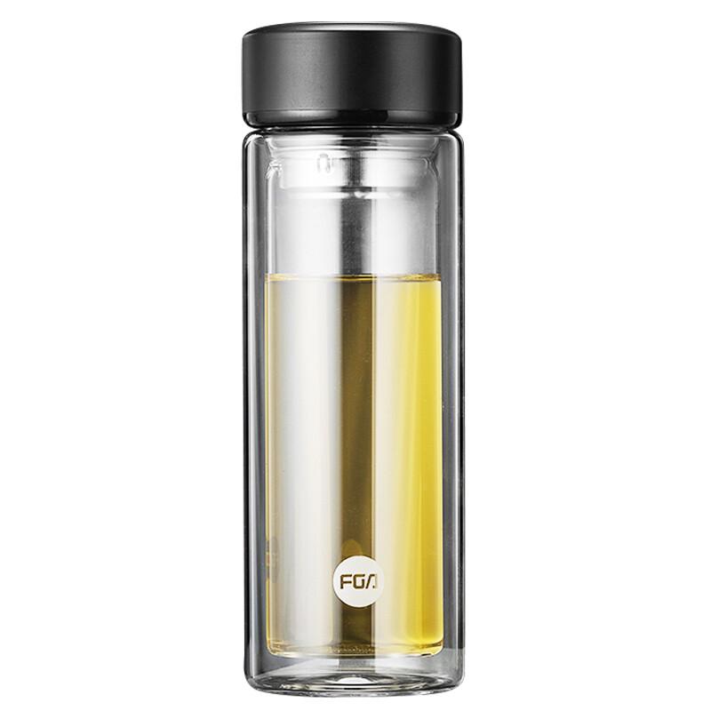 Fuguang Junyue 320ml Double-Layer Glass Tea Infuser Cup