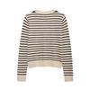 2024 Autumn Striped Print Long-Sleeve Knit Cardigan for Women
