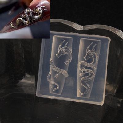 Cartoon Mini Snake Silicone Nail Mold Nail Stamping Stereoscopic Decorations Nails Diy Design Manicure Tools