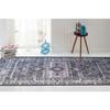 Tapis - MAGHREB - Anthracite - 80x150 cm - Synthétique - Antidérapant - Lavable en machine