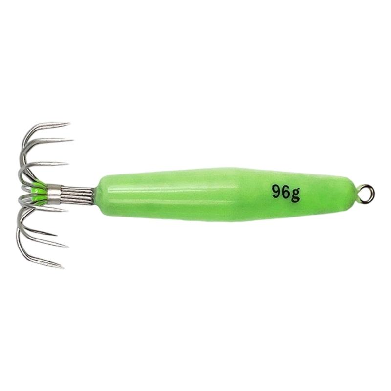 Multiple Hook Squid Fishing Lures Glow In Dark Coating Precisions Weight Marking For Performances