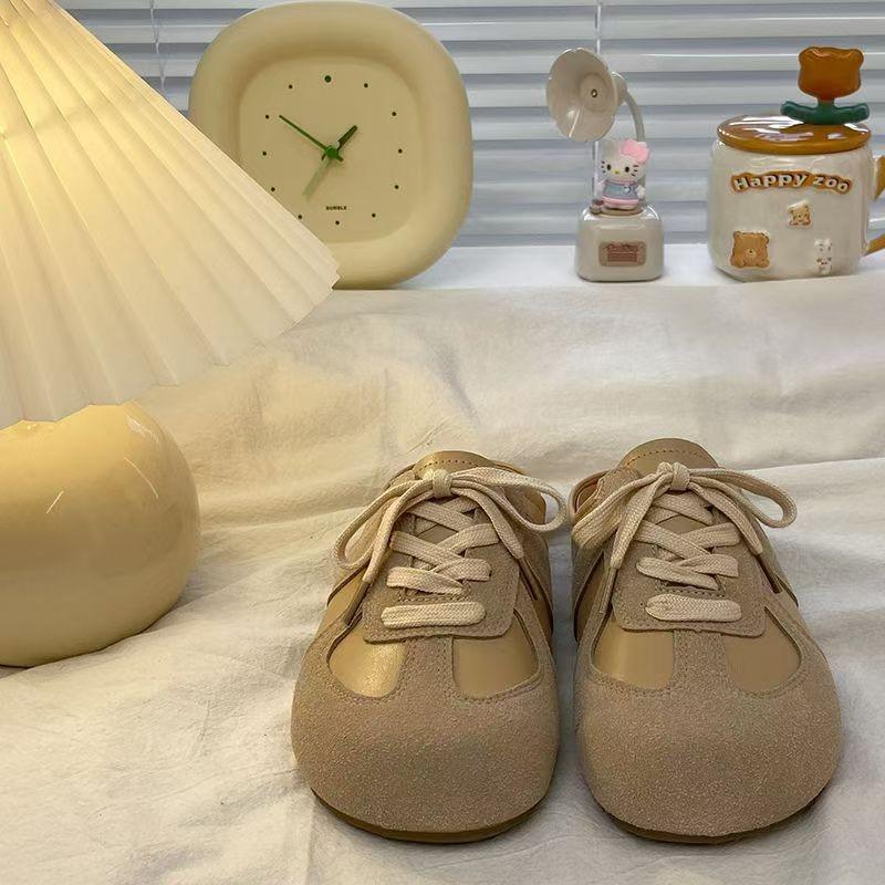 

Fashion 2025 Brand Ladies Shoes Front Lace-up Women s Slippers Fashion Outdoor Closed Toe Casual Light Comfortable Flat Slippers Zapatos 40 хаки