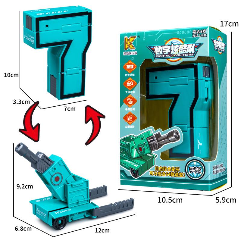 

Розвиваючі іграшки 0-9 Digital Morphing Toys Early Education Number Boys Assembled Gifts