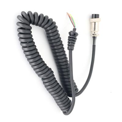 HM-36 Speaker Spring Cord Stretchable 8 Pins Hand Speaker Microphone Cable Microphones Cable Cord Wire for Kenwood TM-231 TM-241