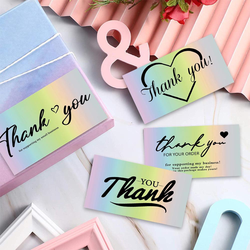 Simple Laser-Engraved Thank You Cards - 30 Pack