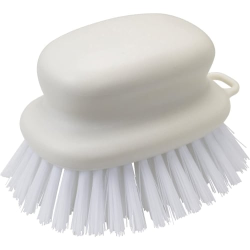 Marna Bath Brush (Hanging/Lightweight Cleaning) Small Bath Cleaning Brush (For Floor/Tub Cleaning) White W601W