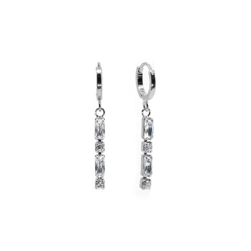 Shertz Cubic Drop One-Touch Earrings (14k)