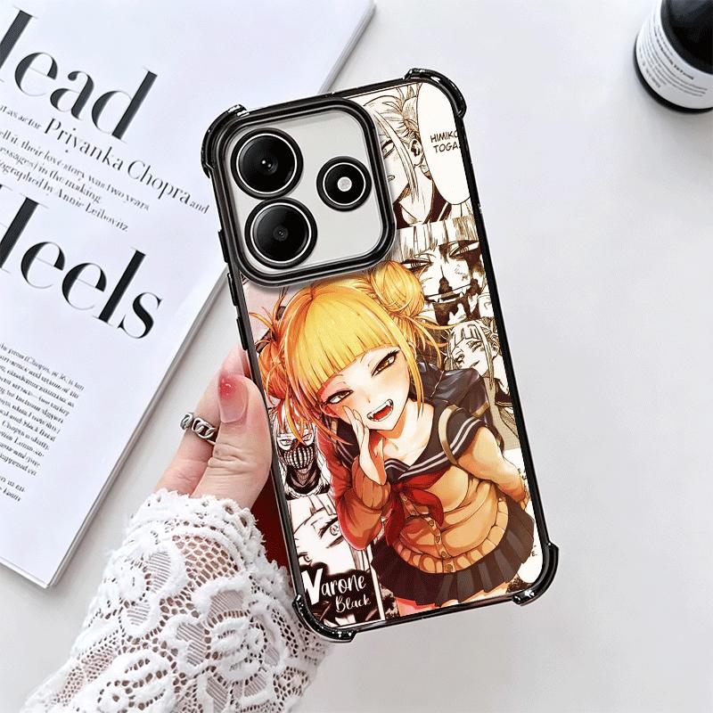 MHA My Hero Himiko Toga Soft Phone Case For Xiaomi Redmi Note 14 15 Pro Plus 13 12 11S 11T 5G 10 9S 9 Plating Anti-Fall Fundas