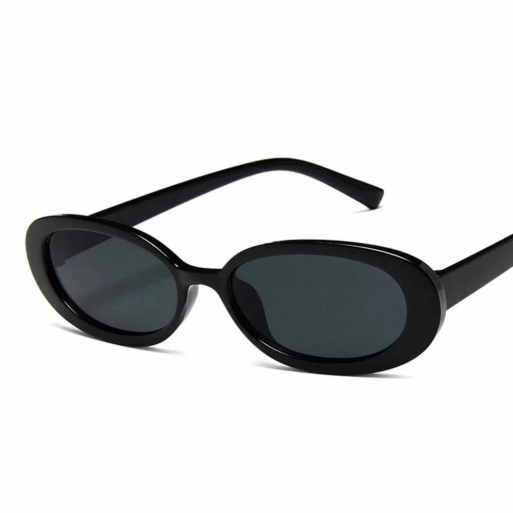 Vintage Oval Sunglasses Women Luxury Brand Designer Sun Glasses Black Leopard Glasses Goggle Gafas De Sol Vintage Para Mujer