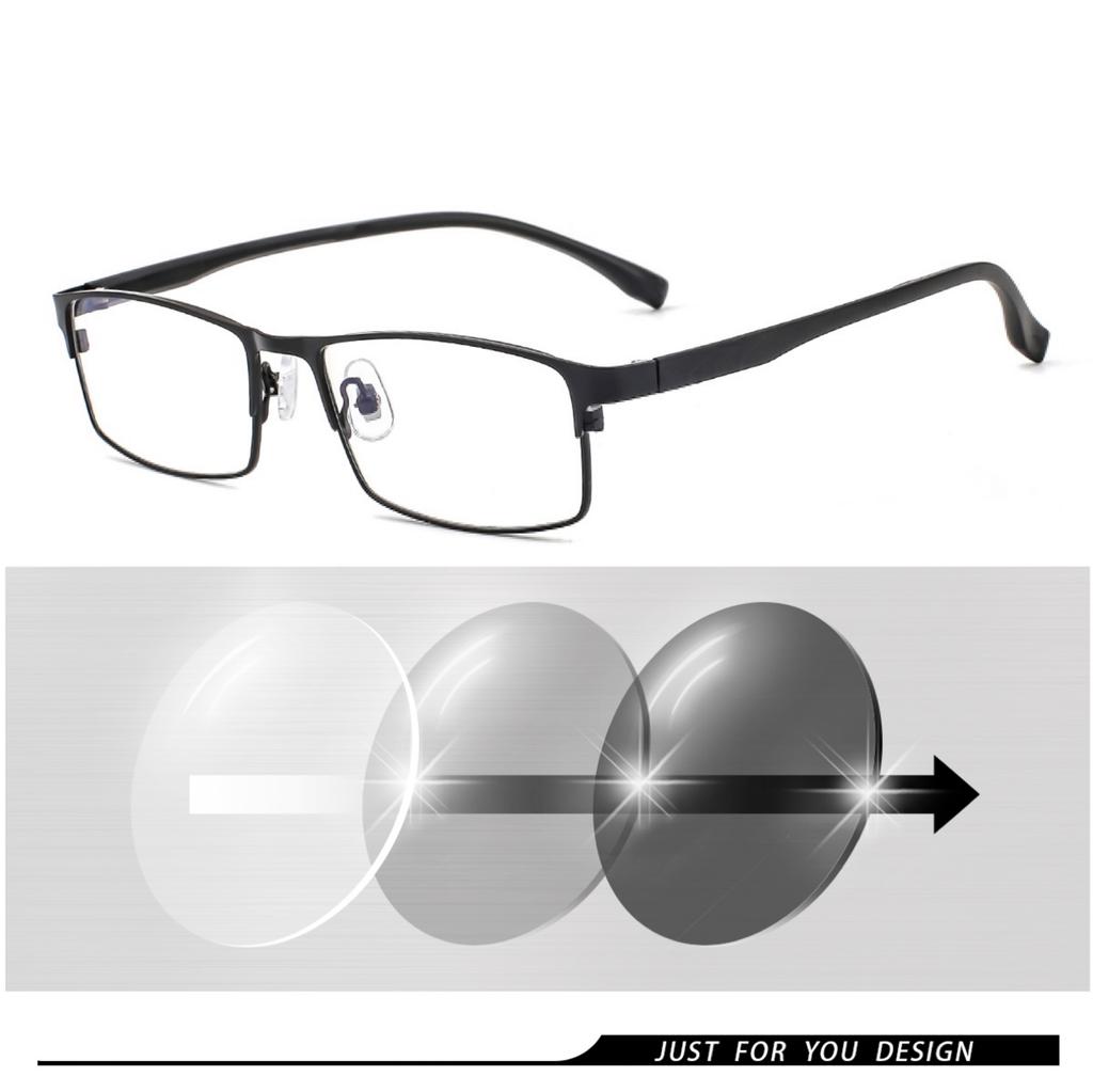 Metal Alloyalloy Photochromic Myopia Eyeglasses Women Men Prescription Spectacles Eyewear +0.5 +0.75 +1 +1.25 +1.5 +2 +2.5 +3.0+