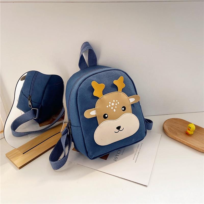 2023 New Cartoon Canvas Backpack for Kids, Ages 3-6, Trendy Kindergarten Bag for Boys and Girls