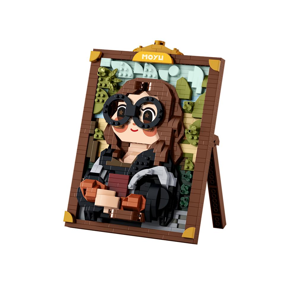 

Creative World Famous Painting Building Blocks Kids Toys Mona Lisa Hanging Painting For Home Decorations Gifts Set With box