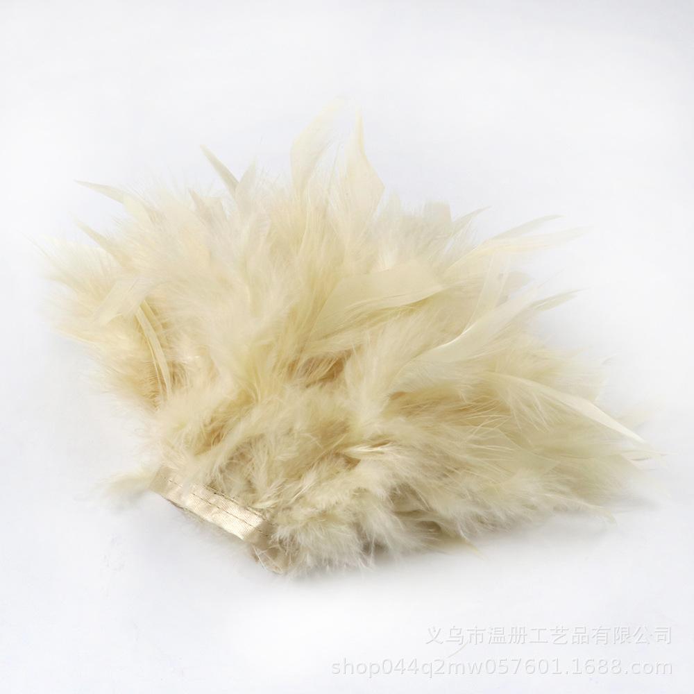 Feather Turkey Feather Lace Car Doll Decorative Fire Piece Cloth Edge Feather Handmade Dress Skirt Material