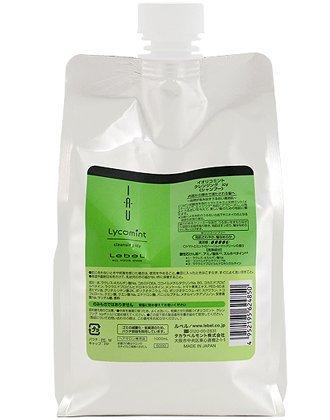 Lebel iau Lycomint Cleansing Icy 1000ml Refill, Professional Shampoo, Icy, Anti-Aging, Silicone-Free
