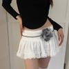 Women Braided Waist Belt Bohemian Style Waist Rope with Flower Decors Decorative Teens Girl Dress Shirt Waist Belt
