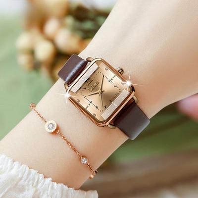 Orologio Quadrato da Donna Moda Orologio al Quarzo di Lusso Leggero Orologio Impermeabile Orologio al Quarzo per Donne
