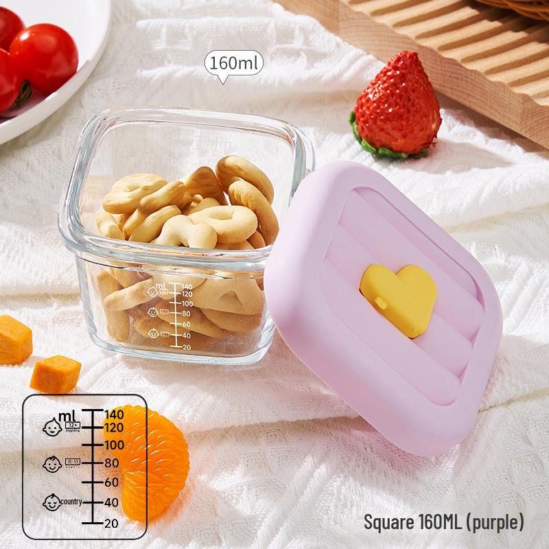 Babynahrungsschüssel-Set aus Glas: Hochtemperaturbeständig, ideal für gedämpften Eierstich