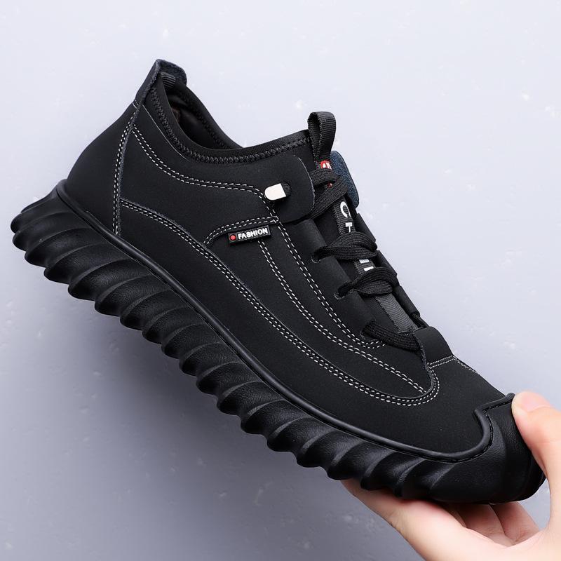 

Fashion Leisure Outdoor Sports Shoes for Men 2024 New Wear-resistant Anti Slip Hiking Shoes Breathable Soft Soled Four Season Travel 39 чёрный