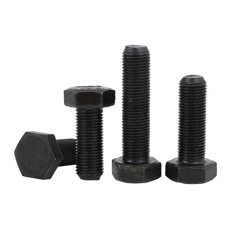 Black Oxide Carbon Steel Hex Head Bolt, Grade 10.9