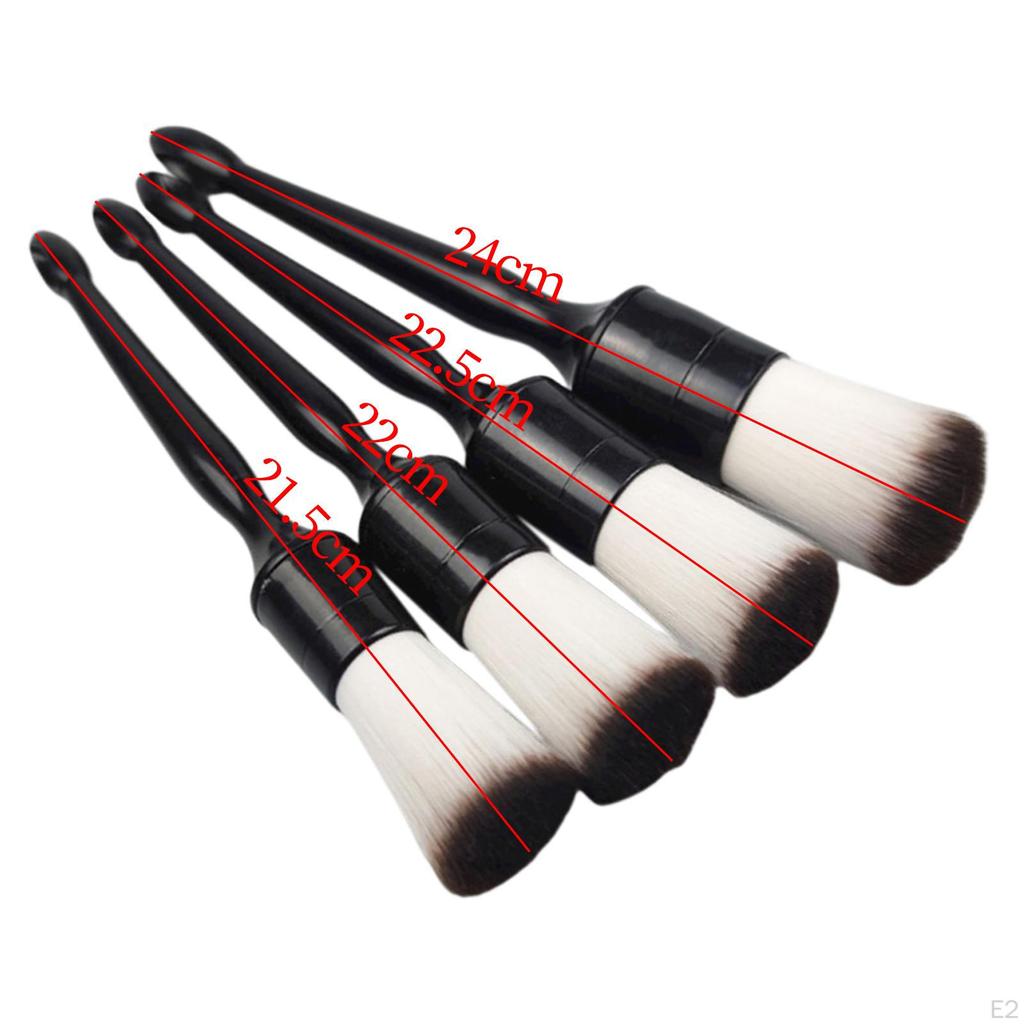 4 Pieces Auto Detailing Brushes Car Brush Interior Cleaning
