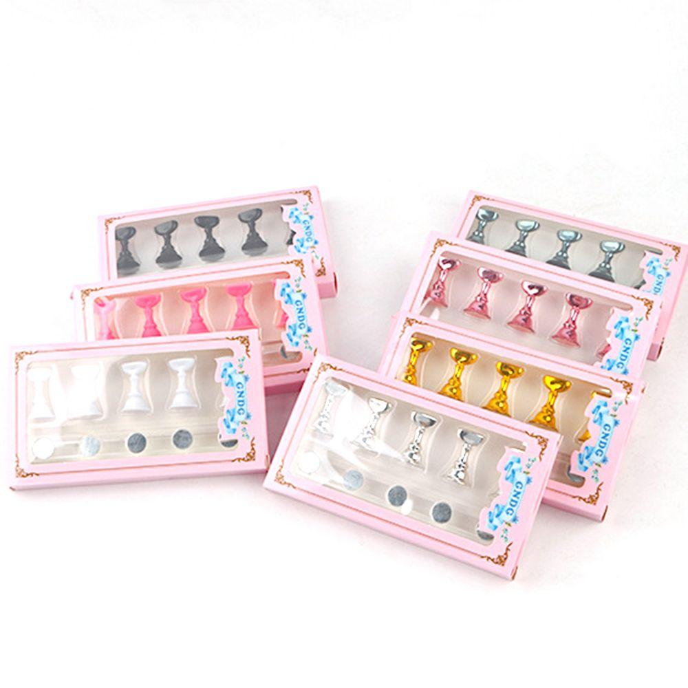 1Set Jelly False Nail Tips Practice Trainning Display Stand Holder Base Crystal Nail Art Polish Display Manicure Tools