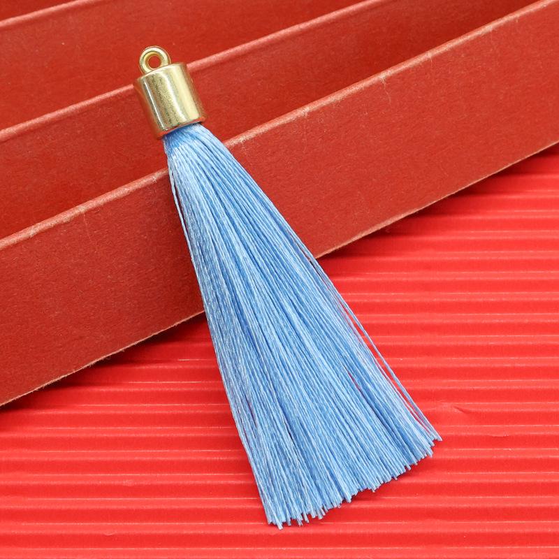 Gold Tassel Hat Pendant: 6cm Festive Spike for DIY Hair Ornaments, Earrings, or Bookmark Accessories.