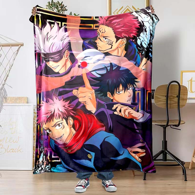 The Jujutsu Kaisen Patterned Blanket Is Perfect for Bedding or Any Other Occasion, Making It A Perfect Gift Choice.