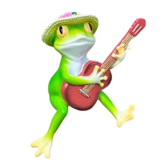 

Смола Статуя Рок Стиль Играющий на Гитаре Лягушка Орнамент Реалистичный Дизайн Фигурка Двор