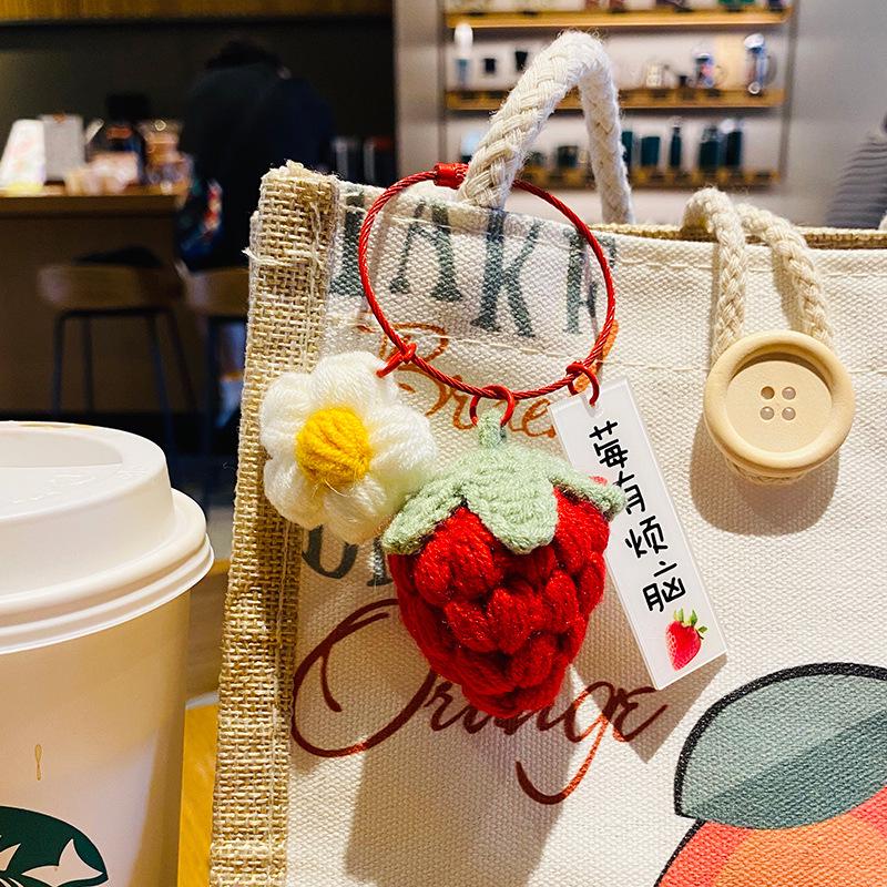 Hangli Cute Wool Persimmon Keychain Pendant