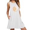 IHUASU Fashion Summer Spring Sleeveless V-Neck Casual Dresses