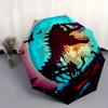 Jurassic Adventure: Dinosaur Silhouette ArtworkUmbrella, Portable 3-Fold Compact Umbrella for Men & Women Gift