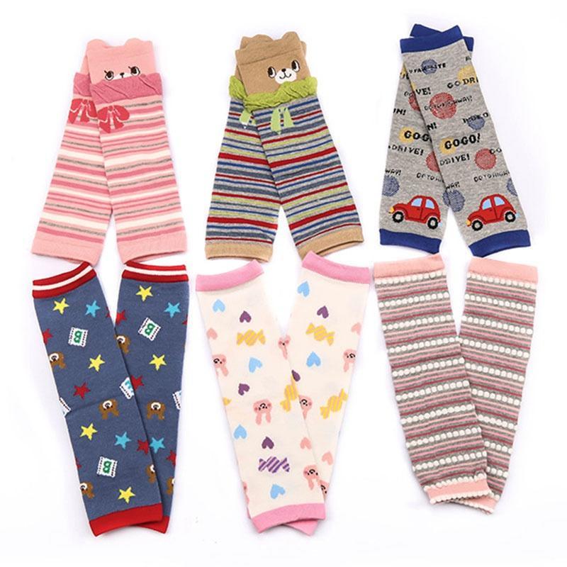 Baby Legs Warmer Cotton Cartoon Knee Childern Girl Baby Knee Pad Bow Soft Socks Children Accessories