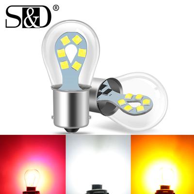 1 pc 1156 BA15S P21W Led BAU15S PY21W 1157 BAY15D P21/5W BA15D נורות לד 12SMD 3030 שבבים Led אוטומטי לבן רכב איתות מנורה לאחור אדום צהוב
