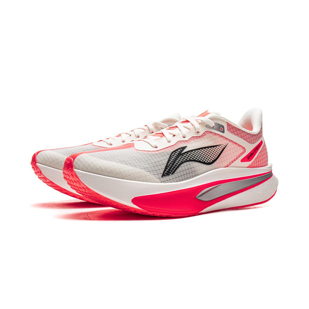 Li Ning Feidian 6 Challenger Basse top Plaque Carbone Chaussures de Running Décontractées Homme Champagne Blanc ARMW003-9