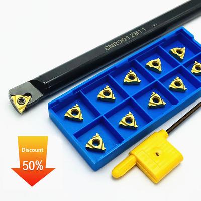 SNR0012M11 SNR0008K11 SNR0010K11 SNR0013N11 SNR0016Q11 Internal Thread Turning Tool holder.10PCS MMT11IR AG60 Carbide Insert SNR