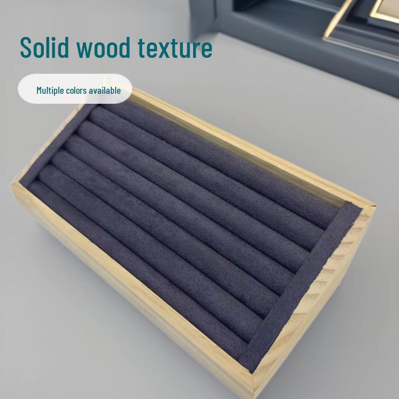 Solid Wood Jewelry Display Stand for Necklaces, Rings, Earrings, and Pendants.