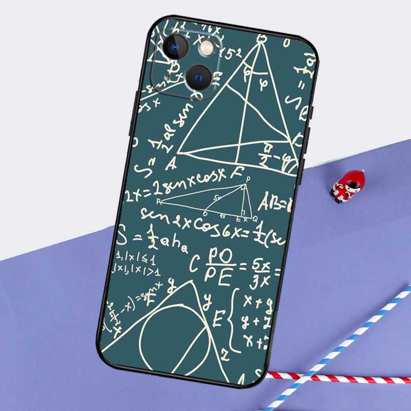 E mc2 Formula Math Funny  Science Phone Case For iPhone 16 Pro Max 12 13 Mini 11 14 15 Pro Max XR 15 16 Plus 16e Back Cover