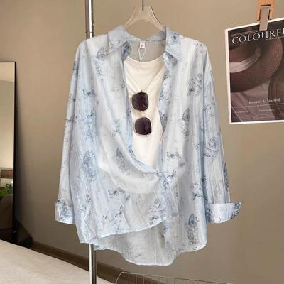 Women's Printed Sun Protection Jacket - Loose Summer Gauze Cardigan 2026