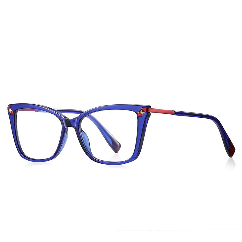 Pin Frame Blue Light Blocking Prescription Glasses For The Nearsighted  Women Cat Eye Short-Sight Eyewear 0 -0.5 -0.75 To -6