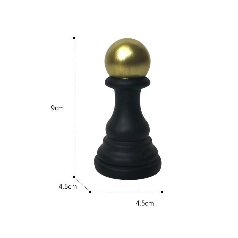 

Creative Home Decor Chess Piece Resin Ornaments Black And White Chessboard Display Home Window Decorations Miniature Models