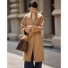 Women's French Tailored 100% Wool Double-faced Tweed Coat