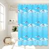 Dolphin Print Cartoon Shower Curtain, Ocean-Themed Bathroom Curtain, Cute Curtain For Parent-Child Room Bathroom