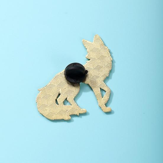 Broche Pin Tegneserie Ræv Design Zinklegering Pin UV-print Passer til Jakker Frakker Trøjer Mærke Alsidige Praktiske Tilbehør