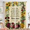 2pcs 2D Flat Printing Curtain Mad Hatter Wonderland Quote Floral Polyester Without Electricity Festive Holiday Perfect for