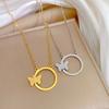 Titanium Steel Ring Butterfly Temperament Personality Minimalist Furnace Real Gold Necklace Female Collarbone Chain